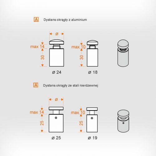 Tablice informacyjne ścienne - dystansowe - obrazek 2