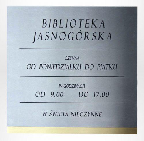 Tabliczki ze stali nierdzewnej